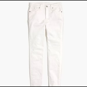 Madewell white 9” high rise skinny jeans 27 TALL